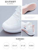Verão pequenos sapatos brancos para mulheres confortáveis sapatos de malha confo