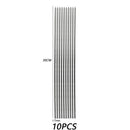 Espeto de churrasco de aço inoxidável, espetos reutilizáveis para churrasco, var