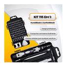Kit Ferramentas 115 Peças Jogo Mini Chaves Precisão Multiuso Celular Notebook Ta