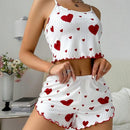2 peças conjunto de pijama feminino shorts terno homewear impressão roupa interi