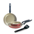Conjunto De Frigideira Teflon 3 Peças Antiaderente Frita Ovo Francesa