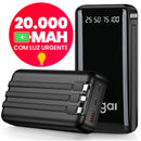 Power Bank 20000mAh Carregador Portátil Rápido, Design Estético em Formato de Fa