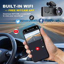 Novo 1080p hd wifi 2/3 câmera traço cam para câmera do carro gravador de vídeo c