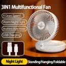 2024 Novo 5000mAh Recarregável 3IN1 Ventilador Portátil Multifuncional Ventilado