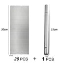 Espeto de churrasco de aço inoxidável, espetos reutilizáveis para churrasco, var