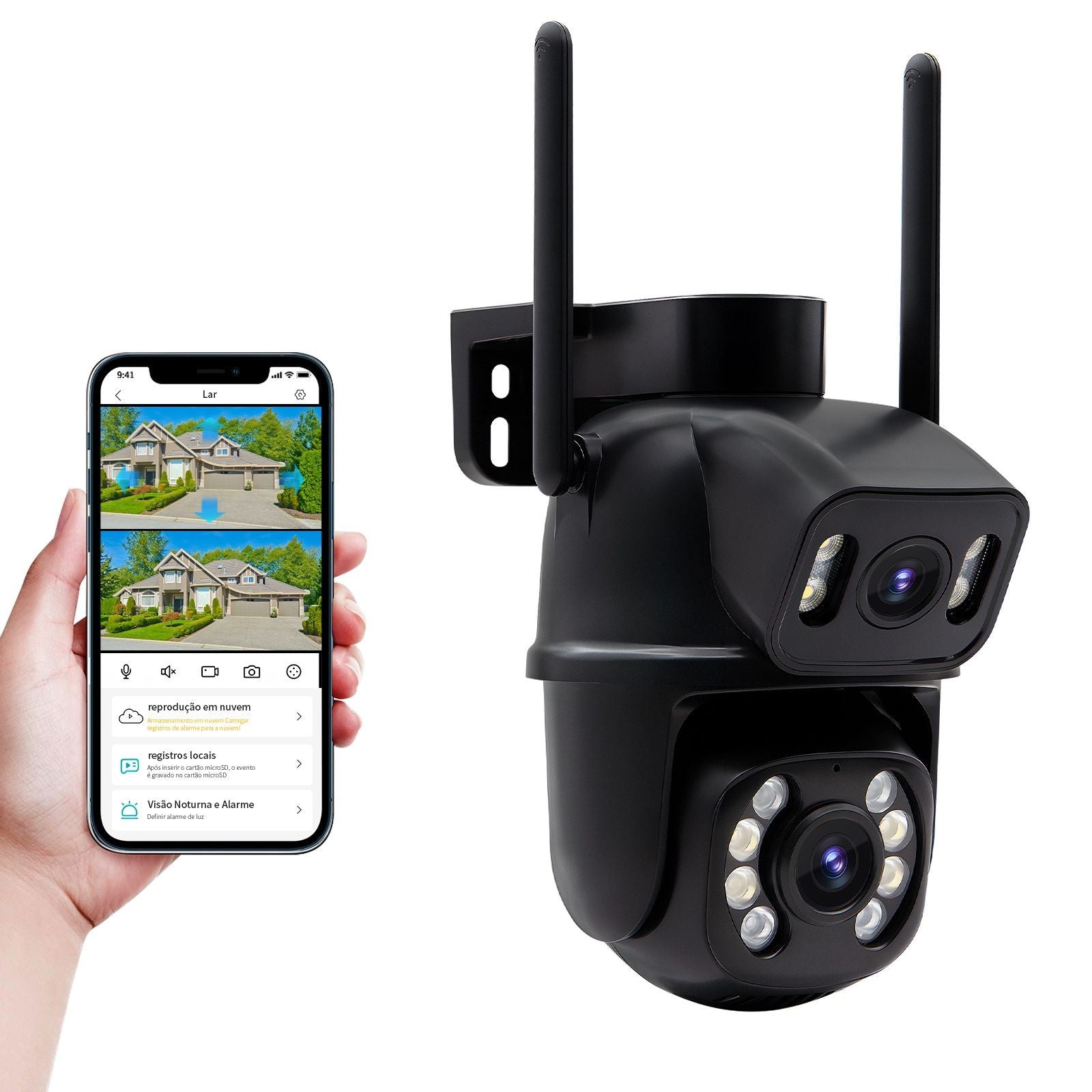 Câmera de Vigilância Externa Wi-Fi IP66