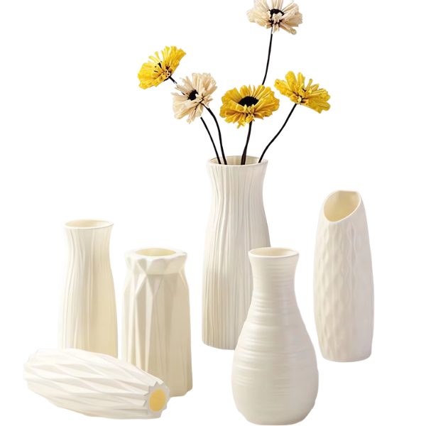 Conjunto de Vasos Decorativos de Cerâmica