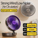 2024 Novo 5000mAh Recarregável 3IN1 Ventilador Portátil Multifuncional Ventilado