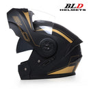 BLD-Capacete facial completo personalizado para motocicletas para homens e mulhe