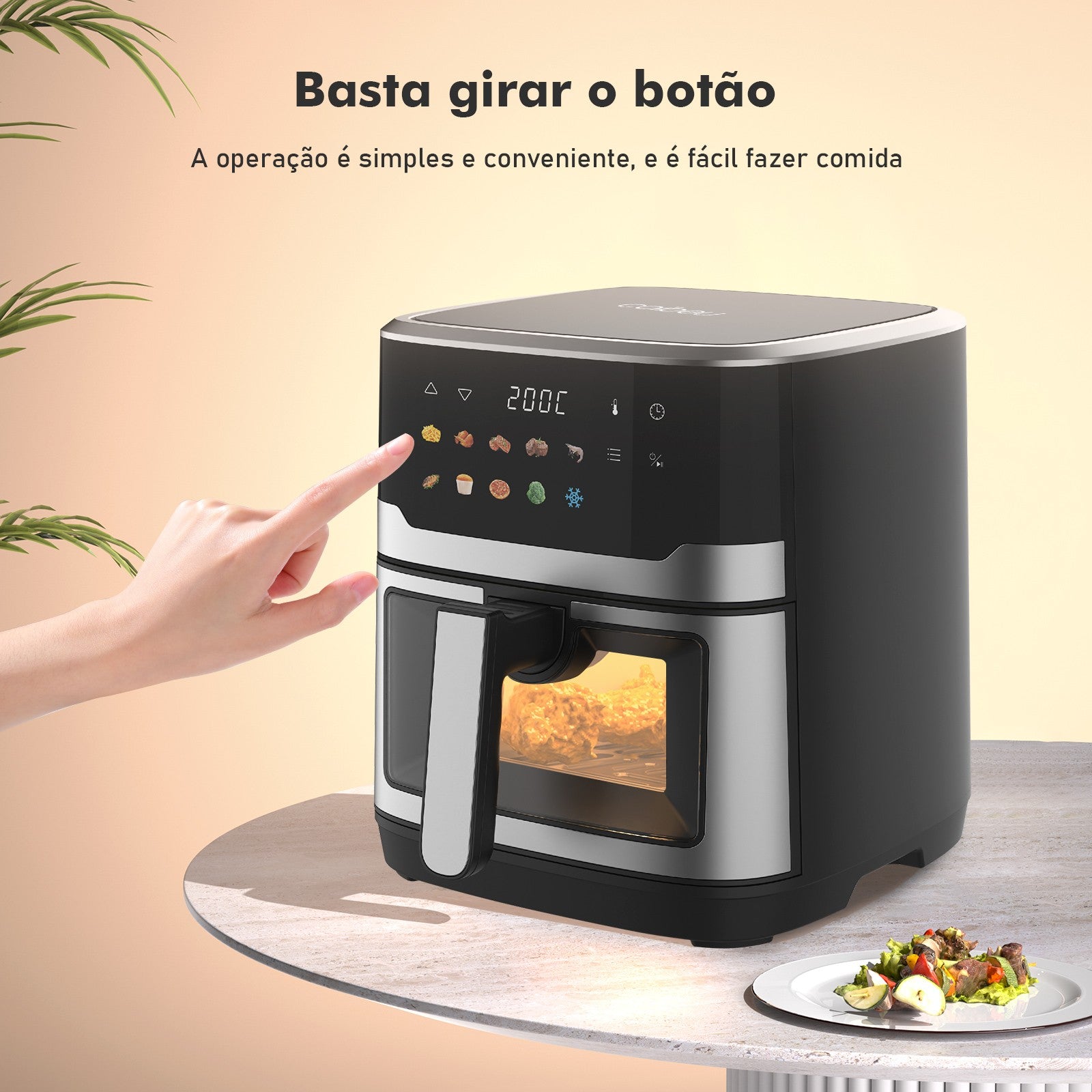 Air Fryer 127V com Janela de Visualização