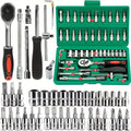 46 peças ferramentas da família 1/4 conjunto kits de ferramentas mecânicas para