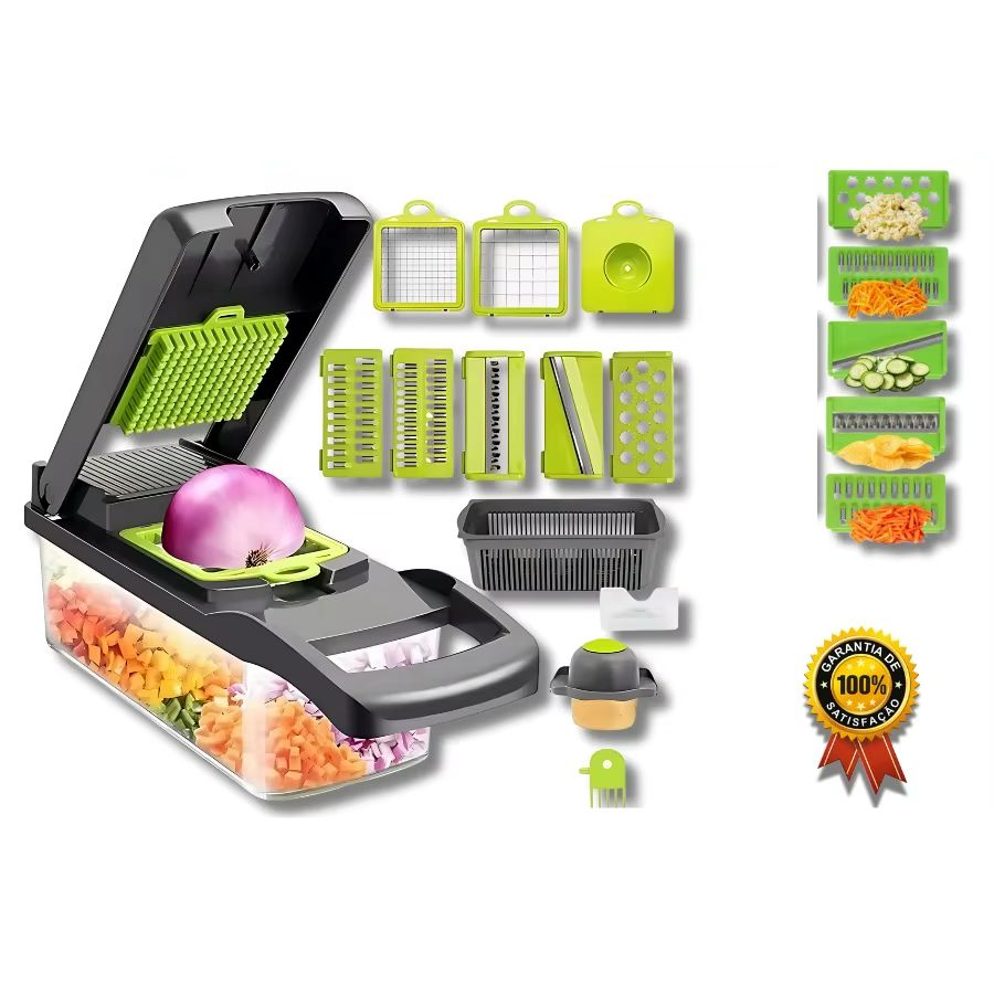 Kit Fatiador e Cortador de Legumes 16 em 1