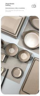 Pratos de jantar de melamina retangular estilo japonês criativo churrasco prato