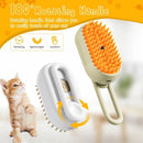Escova a Vapor para Gatos, Secador de Pelos, Escova Elétrica com Spray, Escovas