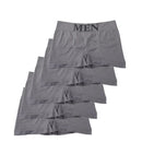 5 peças de cuecas boxer masculinas, roupa íntima íntima, macia e metálica, de al