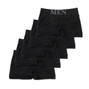 5 peças de cuecas boxer masculinas, roupa íntima íntima, macia e metálica, de al