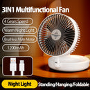 2024 Novo 5000mAh Recarregável 3IN1 Ventilador Portátil Multifuncional Ventilado