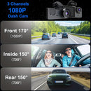 Novo 1080p hd wifi 2/3 câmera traço cam para câmera do carro gravador de vídeo c