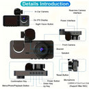 Novo 1080p hd wifi 2/3 câmera traço cam para câmera do carro gravador de vídeo c