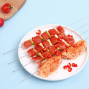 Espeto de churrasco de aço inoxidável, espetos reutilizáveis para churrasco, var