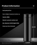 Garrafa térmica de temperatura inteligente 500ml, copo de água esportivo, copo i