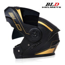 BLD-Capacete facial completo personalizado para motocicletas para homens e mulhe