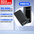 Power Bank 20000mAh Carregador Portátil Rápido, Design Estético em Formato de Fa