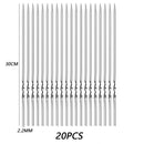 Espeto de churrasco de aço inoxidável, espetos reutilizáveis para churrasco, var