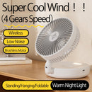 2024 Novo 5000mAh Recarregável 3IN1 Ventilador Portátil Multifuncional Ventilado