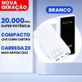 Power Bank 20000mAh Carregador Portátil Rápido, Design Estético em Formato de Fa