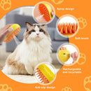 Escova a Vapor para Gatos, Secador de Pelos, Escova Elétrica com Spray, Escovas